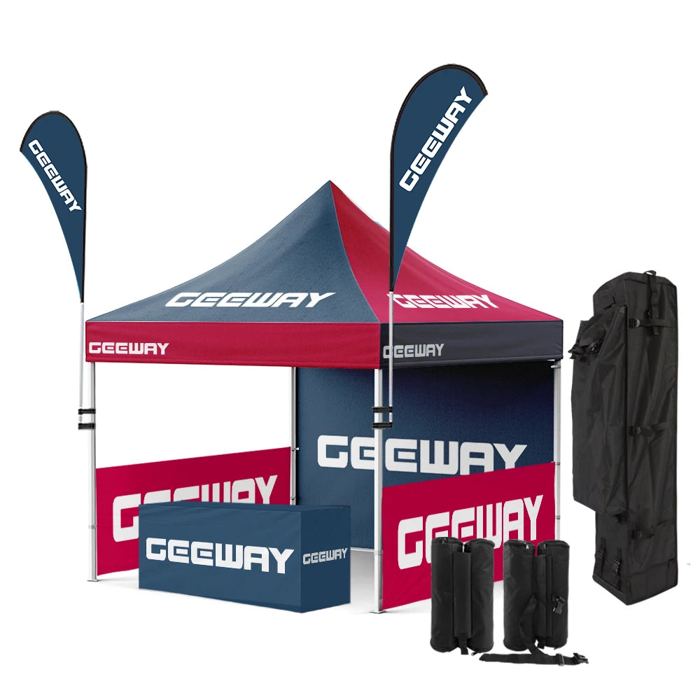 Luxury Heavy Duty White Canopy 3x3 Pop Display Gazebo for Indoor Field Events Easy Vendor Food Tent for Backyard Wedding Outdoor