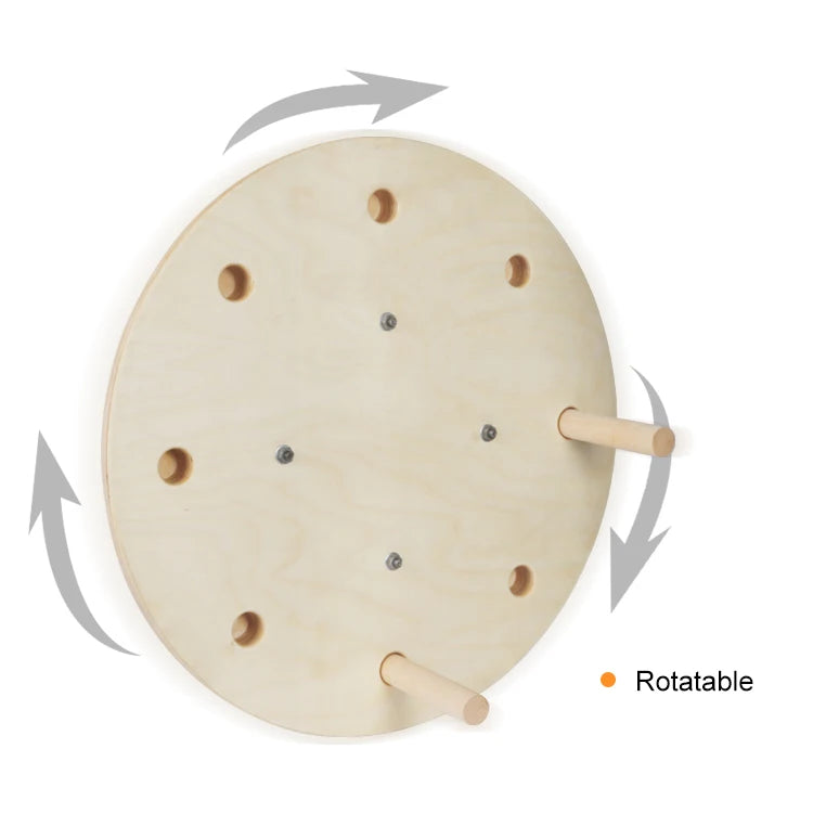 High Quality Round Climbing Hangboard Peg Board Wooden Rock Climbing Finger Board for Arm Exercise