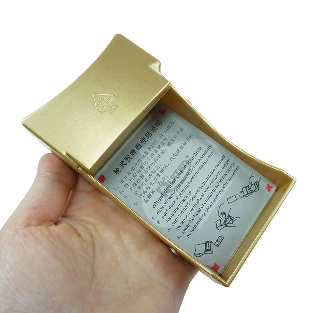 Professional Deluxe Automatic Machine Mini Wheel Dealer with 1set Playing Poker Card for Casino Game