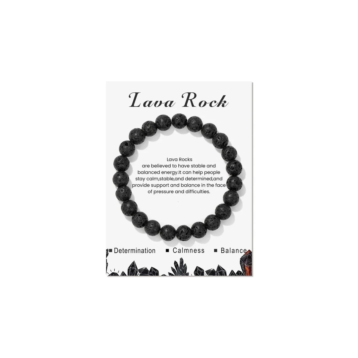 Lava Turquoise Rose Quartz Healing Crystals Bracelet 8mm Natural Stone Beaded Elastic Jewelry for Women and Men Gift