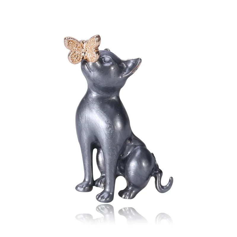 Hot Sale Cute Small Animal Dog Brooch Pin for Wedding Party Clothes Decoration Children's Alloy Jewelry Accessory Perfect Gift