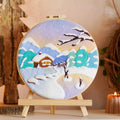 CHENISTORY DIY Wool Felting Painting Embroidery Frame Handmade Needle Wool Painting Picture Canvas Home Decors Crafts Gift