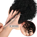 Natural Color Afro Puff Hairpiece Virgin Human Hair Drawstring Ponytail Brazilian Hair Bun Afro Puff Kinky CurlyHair Extensions