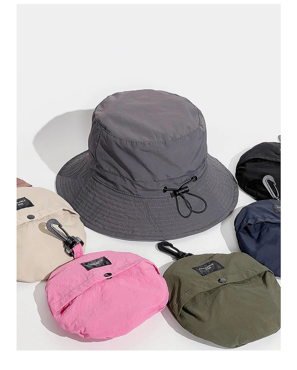 Custom Logo Printed UV Protection Nylon Fishing Bucket Hat for Adults 3D Embroidery Waterproof Casual Sun for Daily Parties