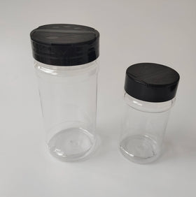 70ml 90ml 100ml 120ml 250ml 4oz 8oz clear Cylinder Round PET Plastic Spice Bottles Spice Jars Seasoning Containers with Flip Top