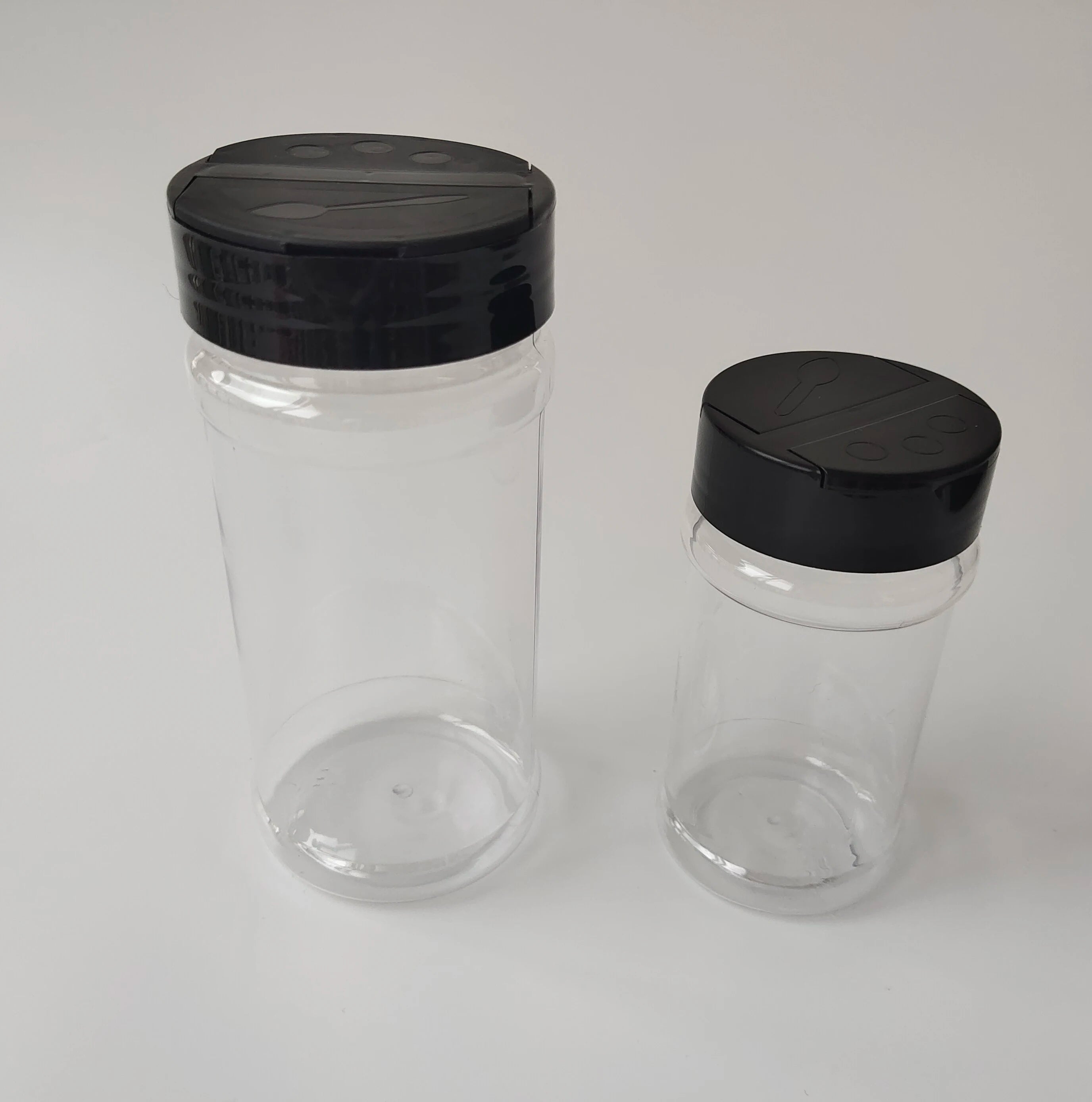 70ml 90ml 100ml 120ml 250ml 4oz 8oz clear Cylinder Round PET Plastic Spice Bottles Spice Jars Seasoning Containers with Flip Top