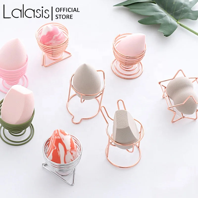 Lalasis Blending Sponge Package Beauty Metal Holder Face Cosmetic Makeup Sponge Packaging Box