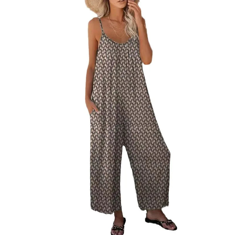 Custom Logo New Women Printed Summer Bodysuits Casual Women Plain Rompers Streetwear Jumpsuits