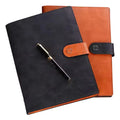 PU Leather Journal With Logo A5 Custom Gold Folio Printing PU Softcover Notebook with Magnetic Closure