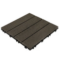 Anti-crack Anti-slip Waterproof Brushed Durable WPC Decking DIY Tiles for Outdoor Terrace and Garden XF-N008 300*300*25mm