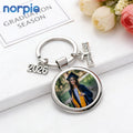 Grad Souvenir Keyring Key Pendant Graduation Gift Key Ring Sublimation Graduation Keychain