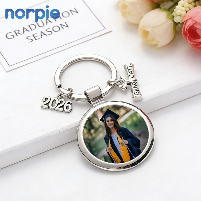 Grad Souvenir Keyring Key Pendant Graduation Gift Key Ring Sublimation Graduation Keychain