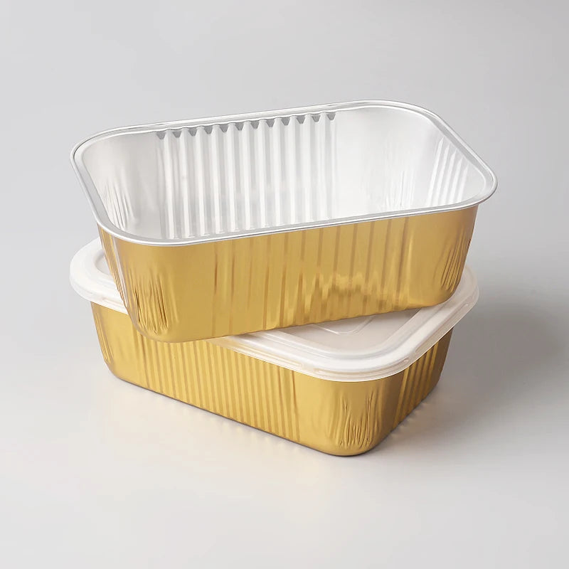 680ml Takeaway Oven Safe Fast Food Packaging Disposable Aluminum Foil Container with Sealable Lids100pcs MegaBDM