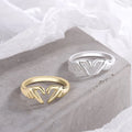 2025 Cross-border New Fashion Jewelry Rings Design Sense Geometric Luxury Ring Creative Heart Rings for Women