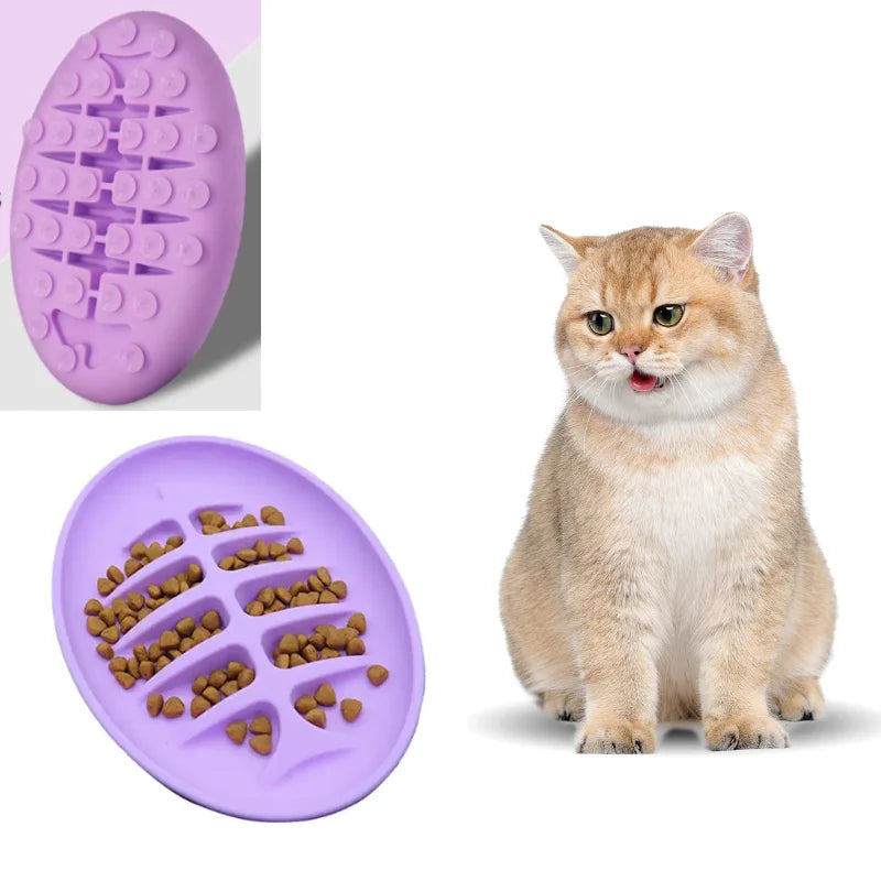 Modern Silicone Pet Products Lick Mat  Anti Choking Slow Feeder Bowls Silicone Pet Bowls Pet Licking Pads