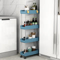 Wholesale Utility Household Bathroom Toilet Shelf Holders PP Plastic Storage Set Multifunction Plastic Organizer Rack Push Cart