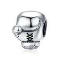 Sports Boxing Metal Beads Silver 925 Charm Original Fit Bracelet or Bangle European Luxury Brand Jewelry SCC1325