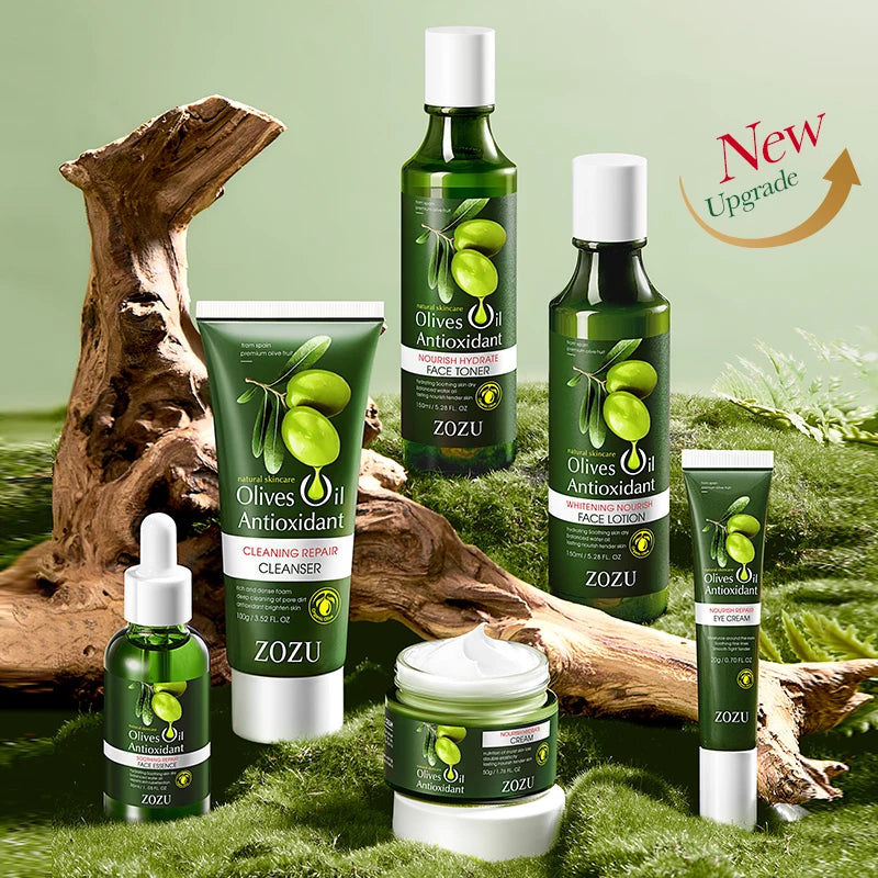 OEM ODM ZOZU Moisturizing Oil Control Shrinkage of Enlarged Pores Olive Oil Skin Care Set