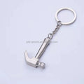 Stocked Wholesale Metal Material Zinc Alloy Mini Tool Kit Keychain Hammer Tool Keychain