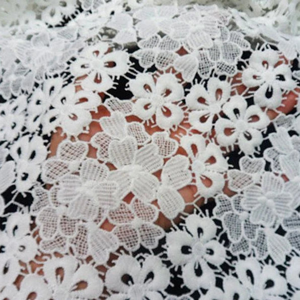 African Wedding White Milk Silk African Nigerian Party Dress Lace Fabric