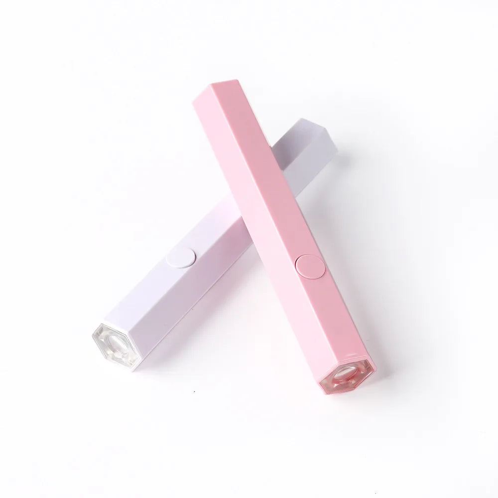Rechargeable Custom Hand Held Portable 3w Led Lamp Nail Flashlight Gel Mini Uv Nail Lamp Battery Built-in Nail Dryer
