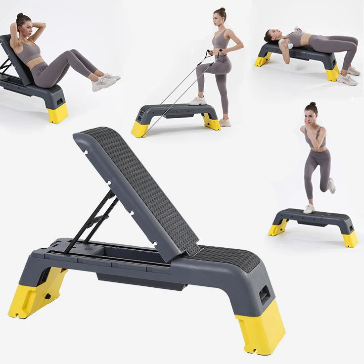 Cardio Home Workout Multifunctional Incline Decline Flat Bench Fitness Stepper Adjustable Exercise Deck