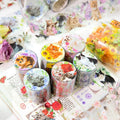 2M/Roll Pet Tape Cat and Floral Series Cat Hand Account DIY Material Decoration Loop Scrapbooking Stickers 6 Options