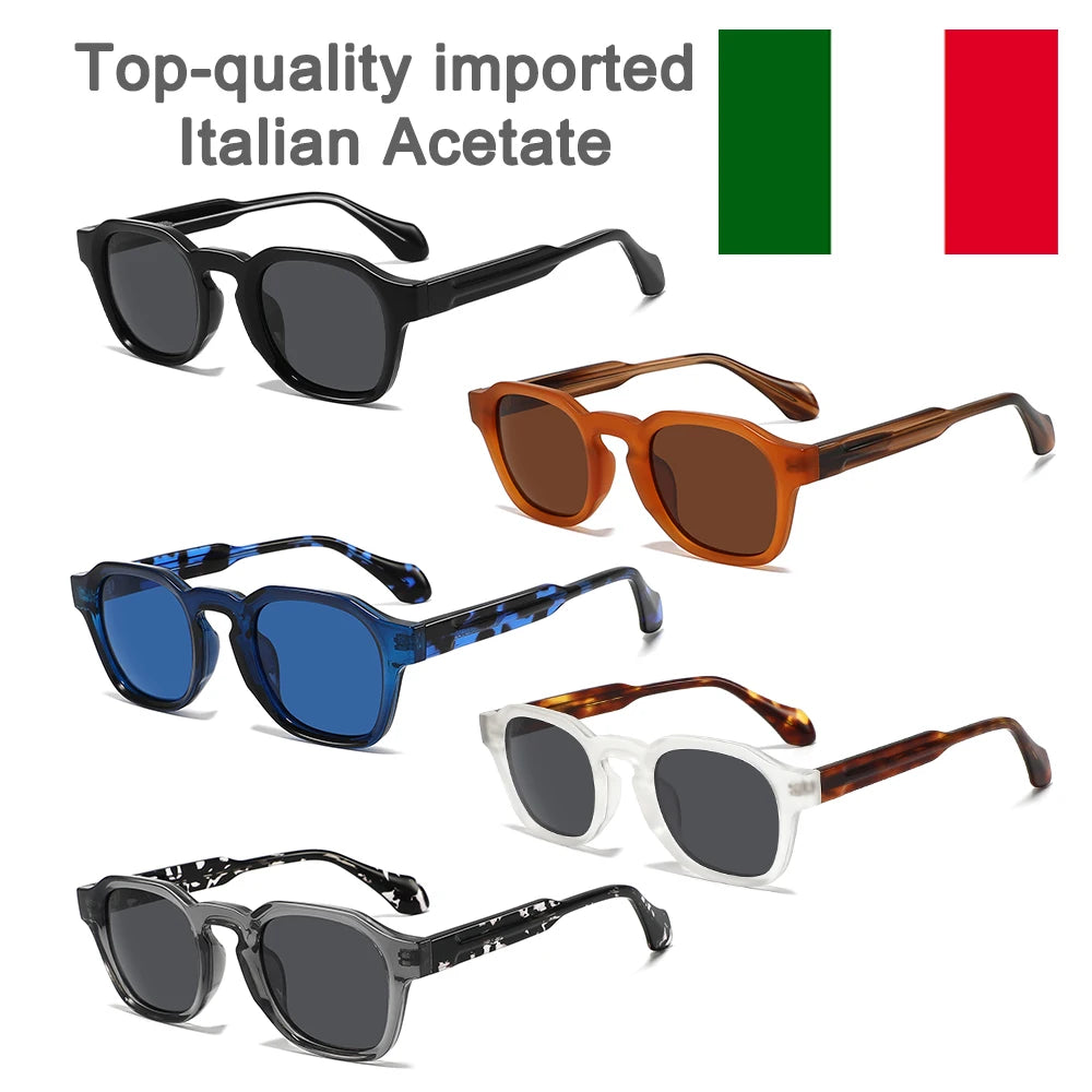 Unisex Fashionable Square Eyewear for Men Women Hot Selling TR90 Shades Thick Frame Retro Polarized Sunglasses