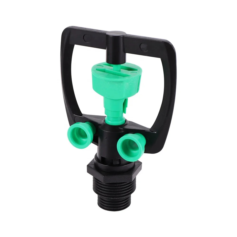 360 Degree Irrigation 1/2" 3/4" Male Thread Middle Distance Impact Sprinkler Rotating Nozzle