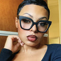 Wholesale Stock Women Fashion Square Color-Matching Leopard Optical Glasses Frame Block Blue Light Prescription Myopia Eyewear