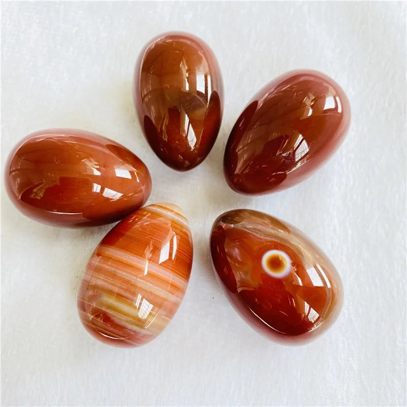 Wholesale Natural Red Agate Carnelian Crystal Egg Crystal Yoni Egg