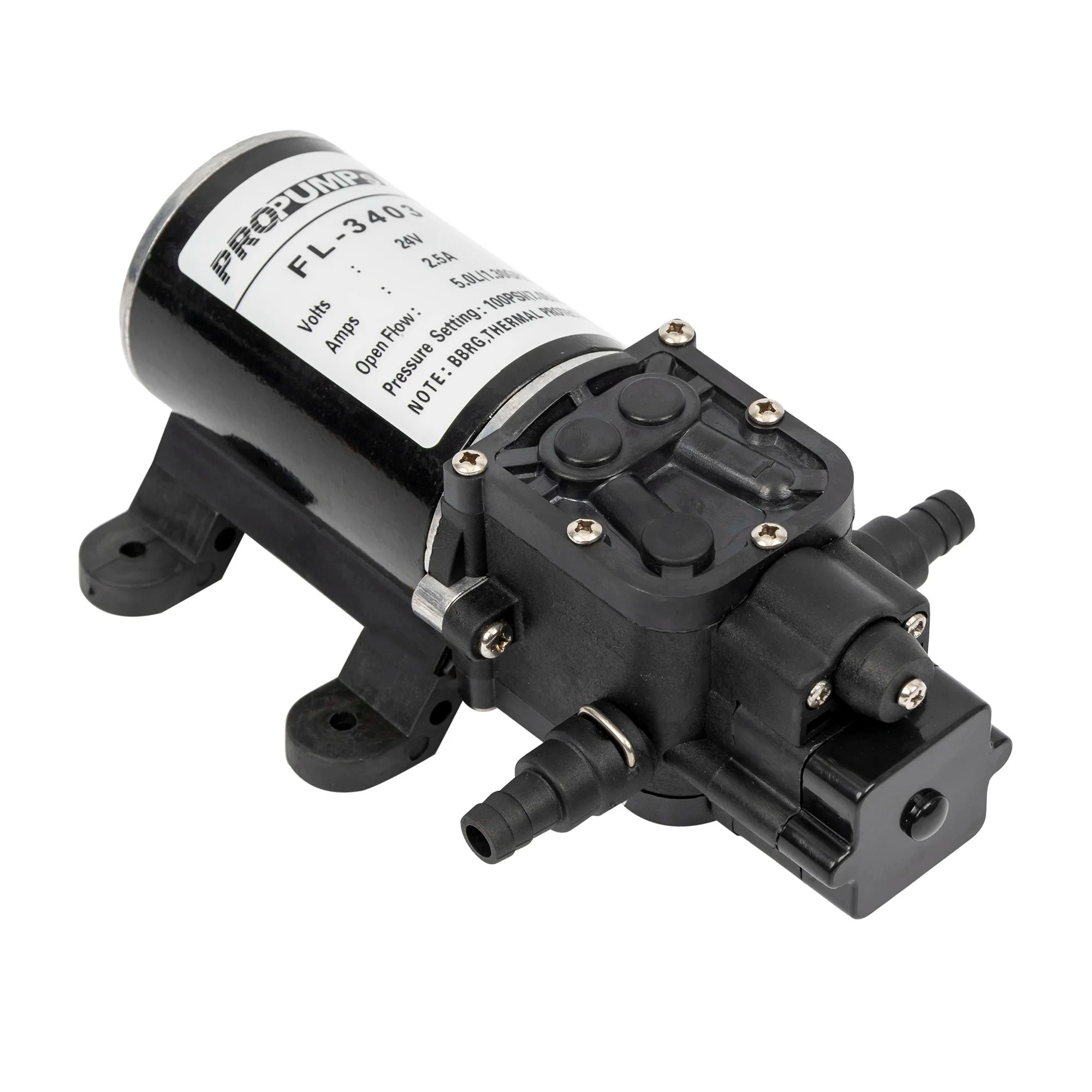 Propumps FL-3206 12v 24v 6lpm 65psi High Pressure Battery Powered 12 Volt High Pressure Water Pump for Gas Water Heater