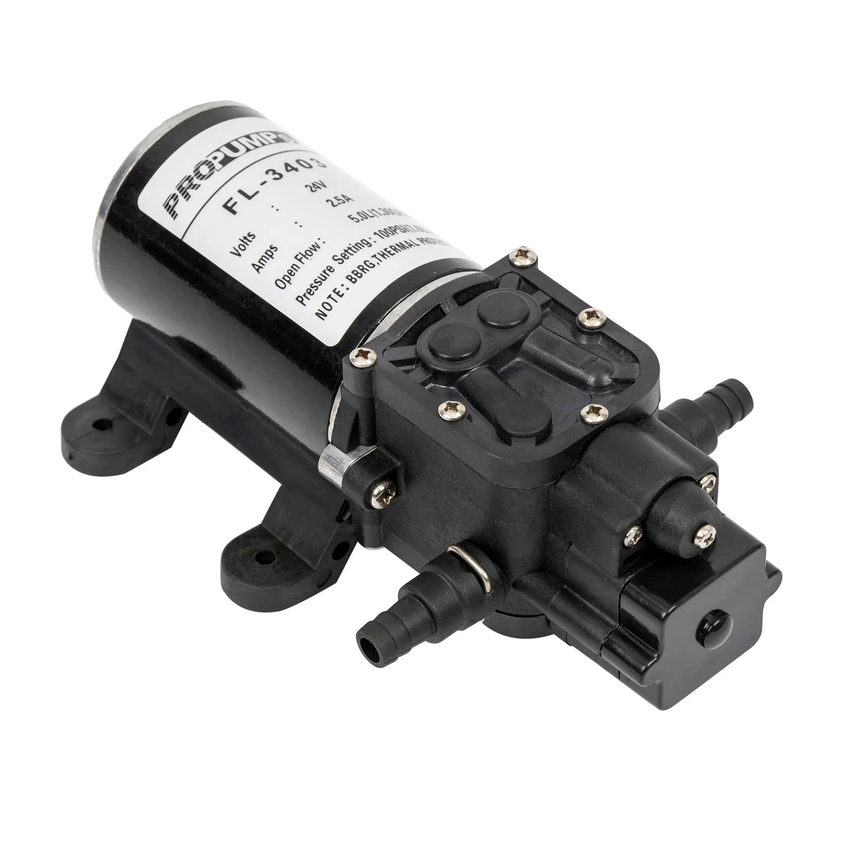 Propumps FL-3206 12v 24v 6lpm 65psi High Pressure Battery Powered 12 Volt High Pressure Water Pump for Gas Water Heater