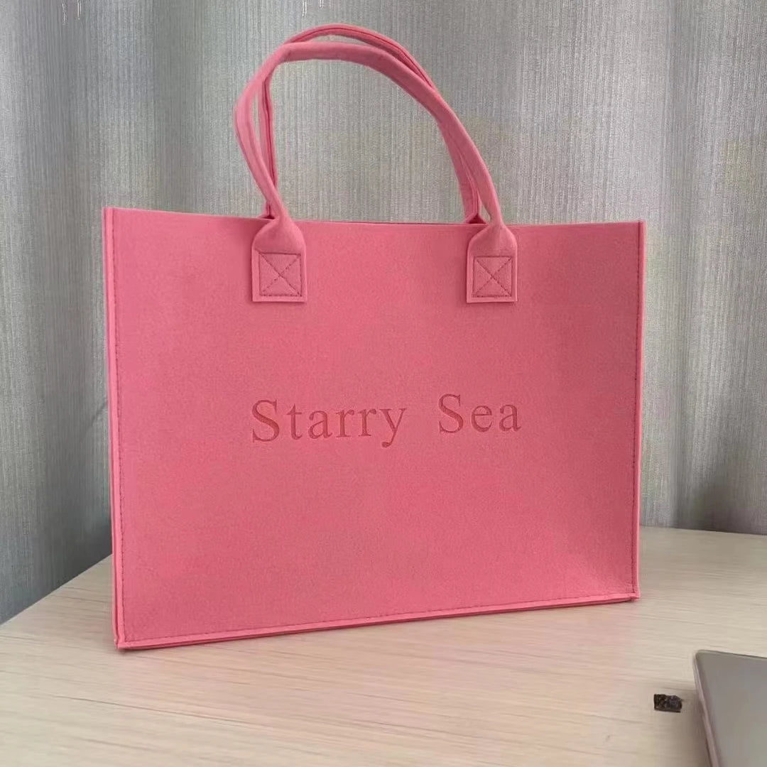 Custom Fashion Recyclable Felt Eco Bags for Women