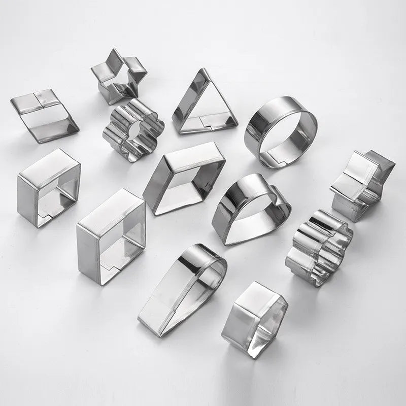 Stainless Steel Circle Geometric Biscuit Cookie Cutters Molds Set for Bakeware Doughs