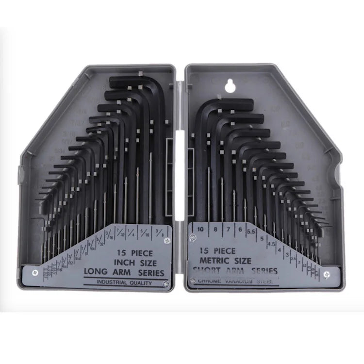 30PC CRV Metric L Keys Hex Key Set Allen Wrench OEM Carbon Steel Hand