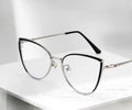 For Ladies Women Eyes protection Cat Eye STAINLESS Metal Optical Frame Anti Blue Light Blocking Stylish Computer Glasses Frames