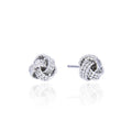 925 Sterling Silver Chunky 18k Gold Plated Rope Knot Twisted Wire Ball Stud Earrings for Women