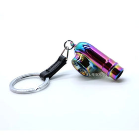 TURBOOST Neo Chrome Rainbow Whistles Turbo Keychain with Sound