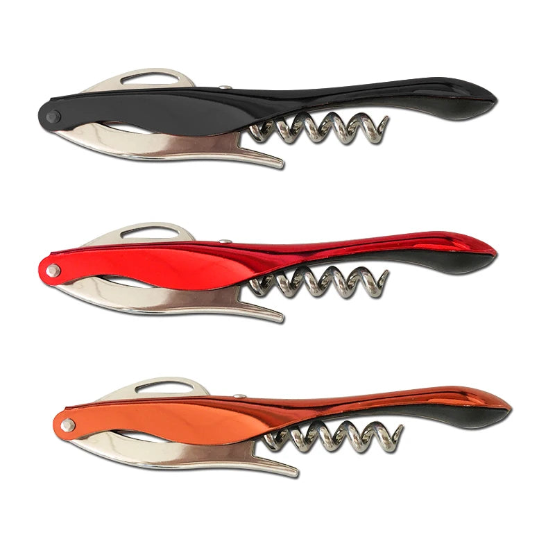 Multi-Functional Home Accessory Factory Direct Metal 420 Stainless Steel Handle Corkscrew Wine Bottle Opener Durable Matte