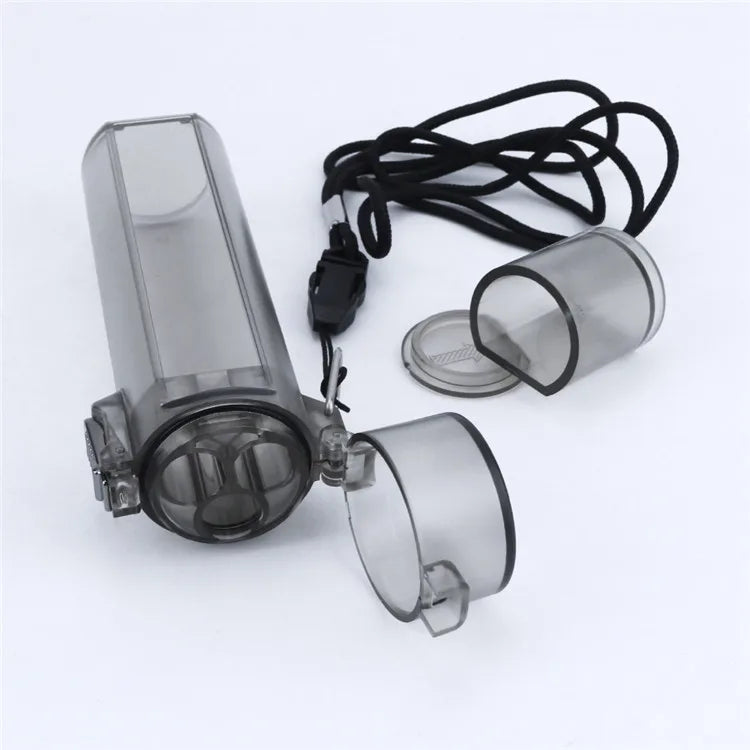 288 Packs 3-compartment Plastic Tube Water-proof Transparent Plastic Cigarette Case With Lanyard and Tobacco Herb Chamber