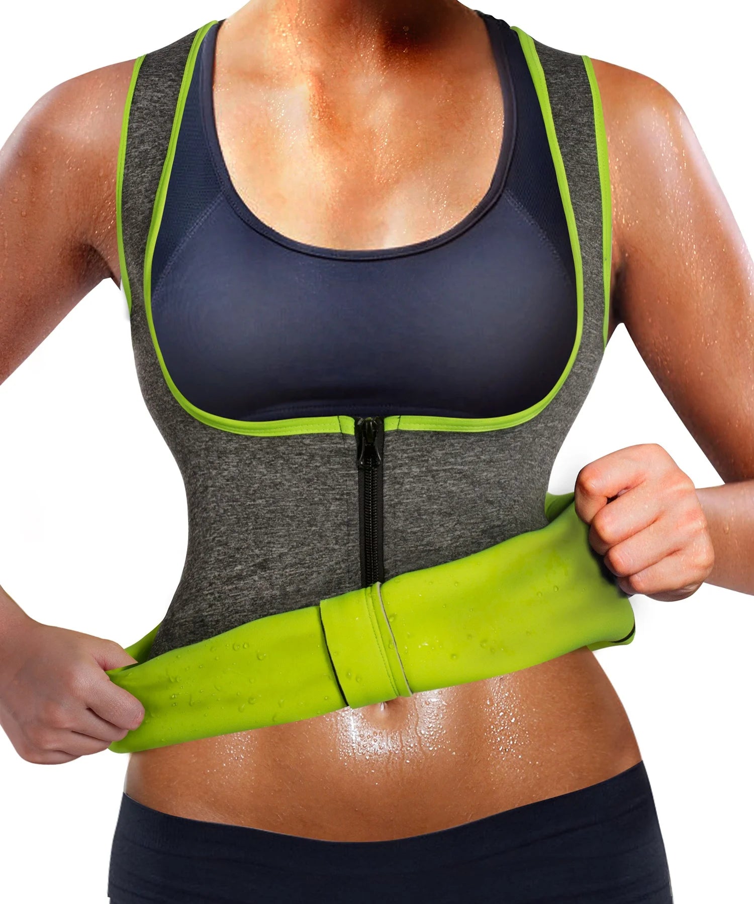 Women Sauna Suit Workout Sweat Body Shaper Hot Neoprene Slimming Workout Vest Waist Trainer Top