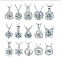 Wholesale Gra Certified 925 Sterling Silver 0.5 1 Ct Women Diamond Moissanite Pendants Moissanite Necklace Engagement Jewelry