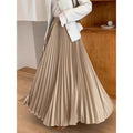 Boutique Wholesale 2025 Spring New Style High Waist Versatile Look Thin and Long Satin A-line Women's Half Skirt
