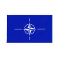 Ready to Ship 100% Polyester 3x5ft Stock Printed North Atlantic Treaty Organization Alliance Blue NATO Flag