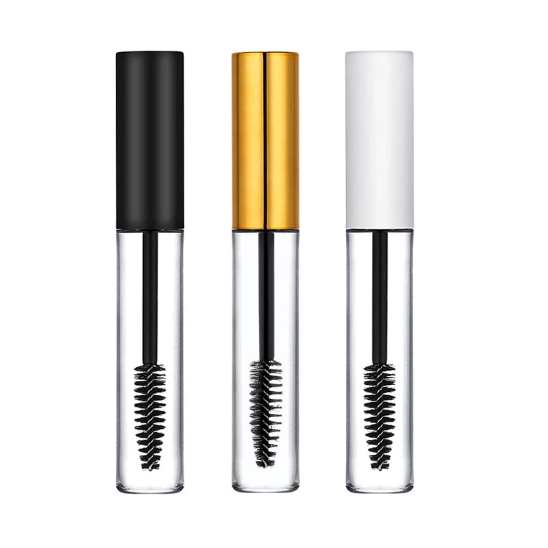Custom Eco Friendly 10ml Clear Pink Plastic Empty Cosmetic Eyelash Mascara Wand Tube with Brush