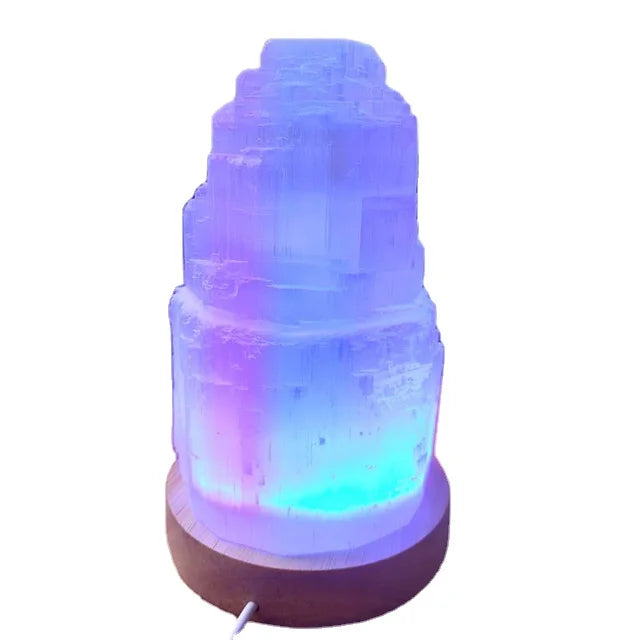 New Arrivals 25cm Big Size Hand Carved Gemstone Spiritual Decoration Natural White Selenite Tower for Healing