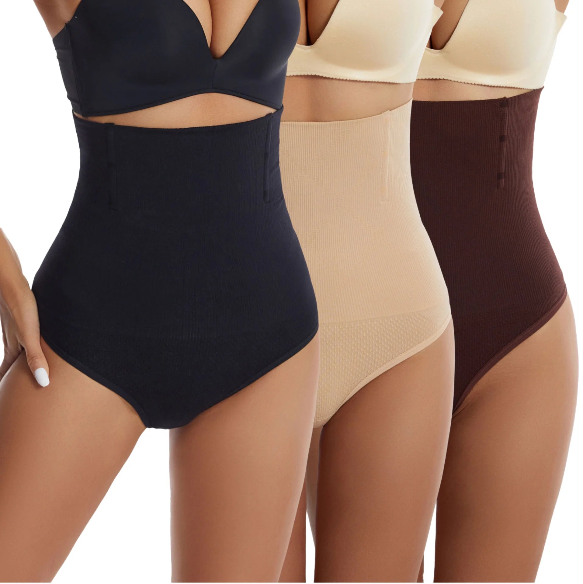 Women's High Waist Plus Size Double Abs Body Shaper Custom Logo Seamless Butt Lift Shaper with Jersey Fabric Body Control Briefs