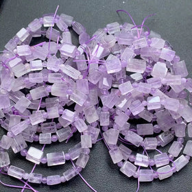 Light Purple Crystal Lavender Amethyst Square Candy Cube Bead Bracelet for Women Girls