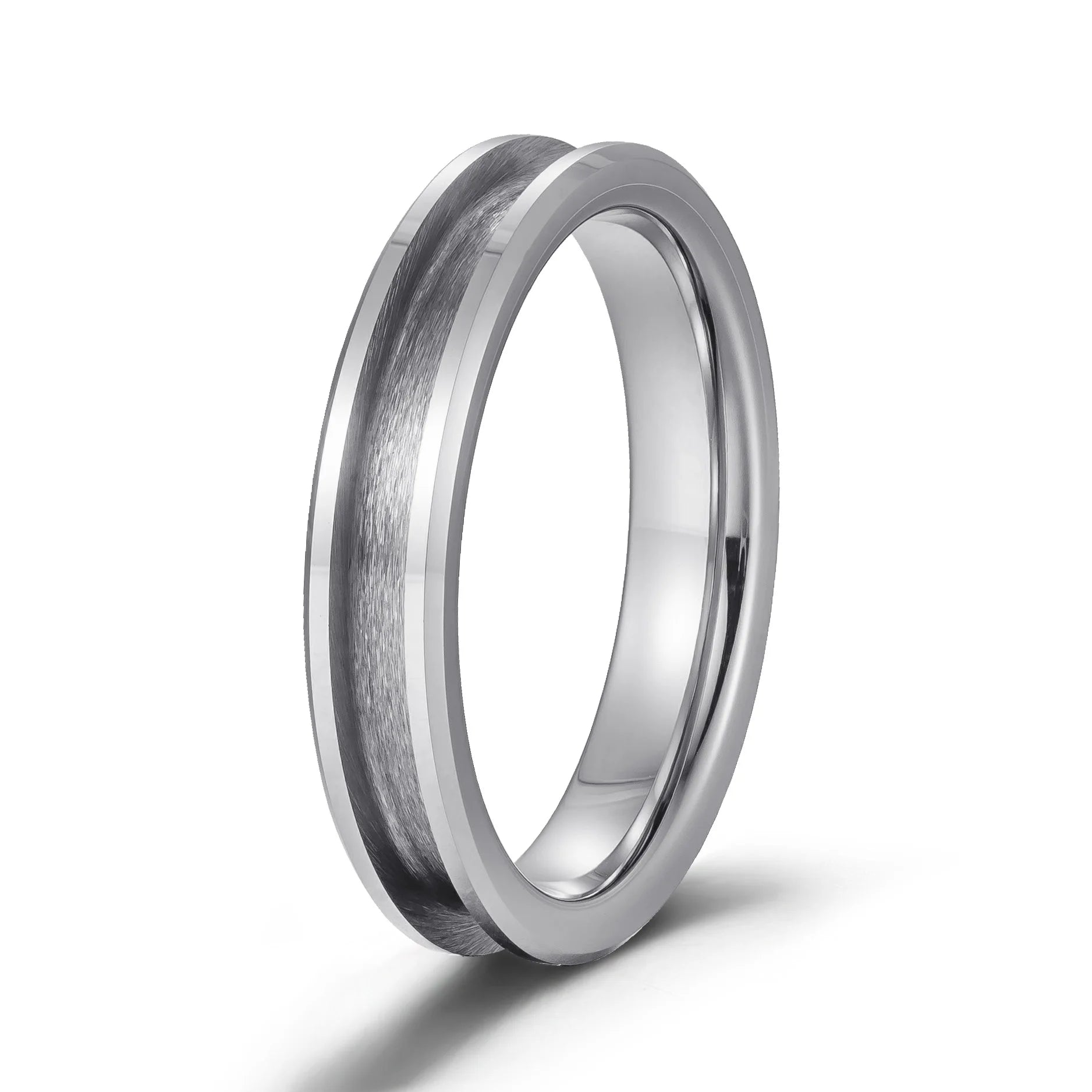 Custom 4MM Women Ring 1 Channel Tungsten Carbide Ring Blank for Inlay Wedding Band